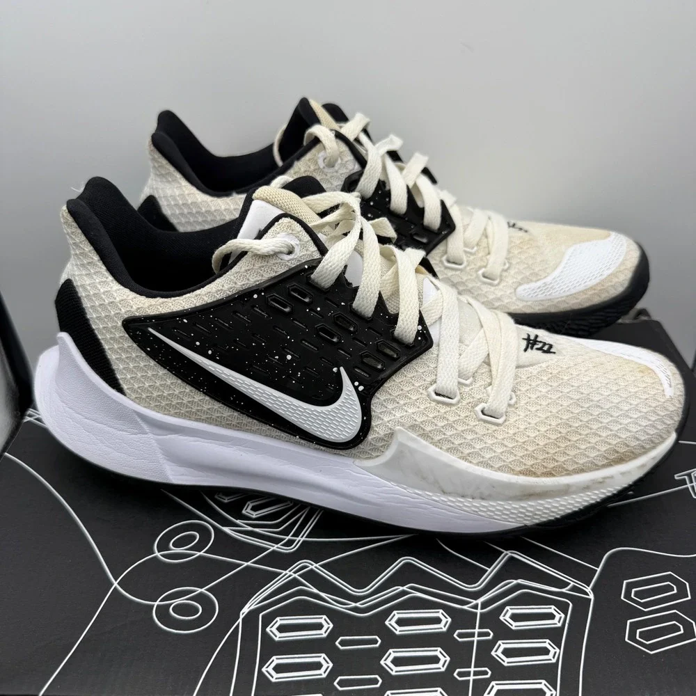 Nike Kyrie Low 2 TB Promo Mens 9.5 White Black CN9827-108 Basketball Shoes
